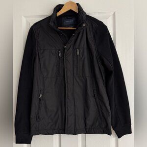 Zara Man Padded Black Zip Up Spring Fall Lightweight Jacket Coat Men Large